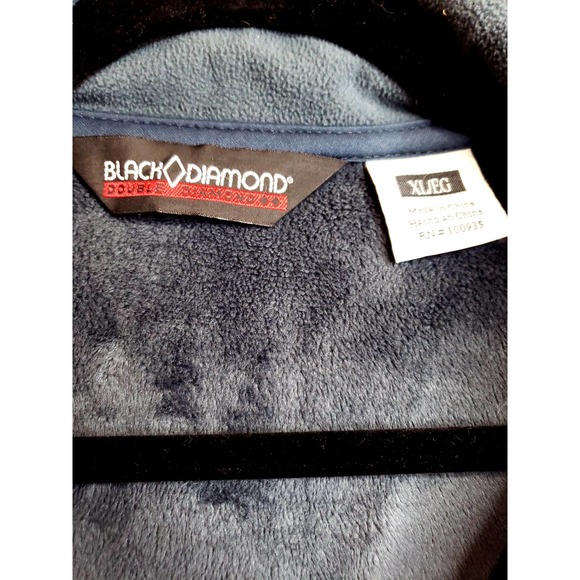 Mens Jacket Black Diamond Shell fleece lined Size XL in Black/Blue - Picture 3 of 6